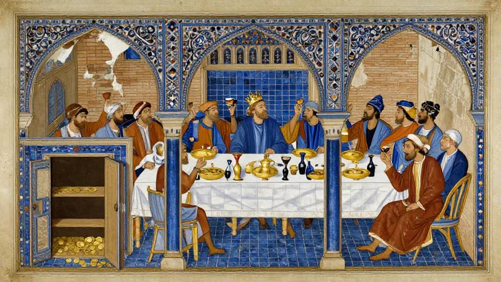 The Reign of Farayin — Persian miniature painting