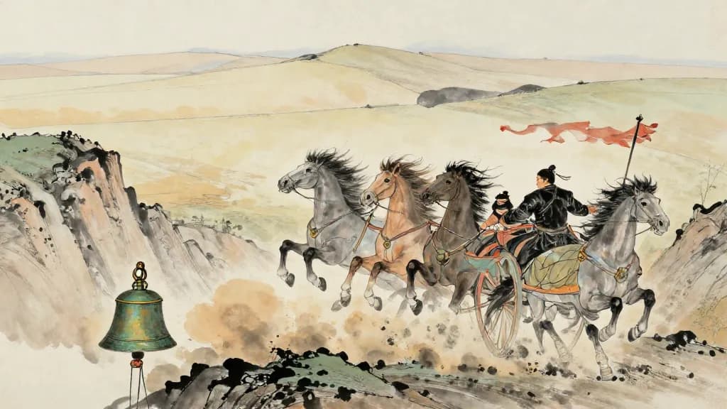 秦本紀 (Basic Annals of Qin) — Chinese ink painting