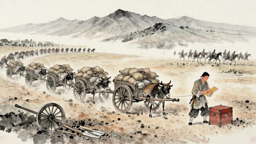 作戰 (Waging War) — Chinese ink painting